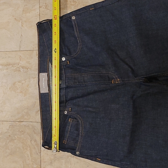 Everlane Raw Hem High Rise Dark Indigo Jeans - Picture 6 of 8